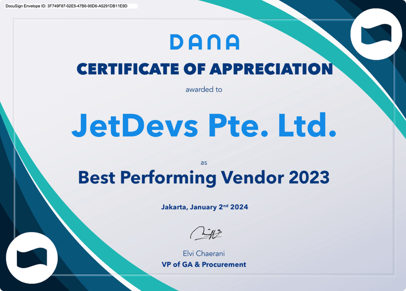 DANA Indonesia’s Best-Performing Vendor 2023